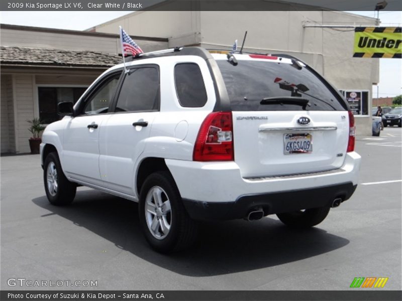 Clear White / Black 2009 Kia Sportage LX V6