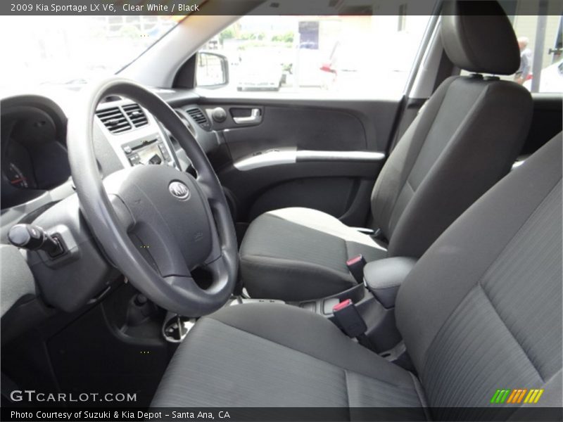 Clear White / Black 2009 Kia Sportage LX V6