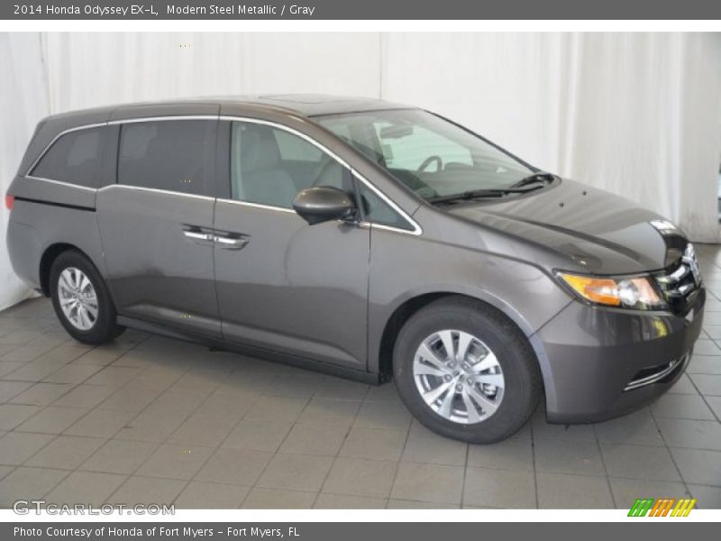 Modern Steel Metallic / Gray 2014 Honda Odyssey EX-L
