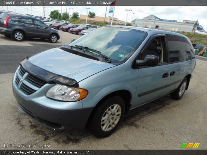 Butane Blue Pearl / Dark Khaki/Light Graystone 2006 Dodge Caravan SE