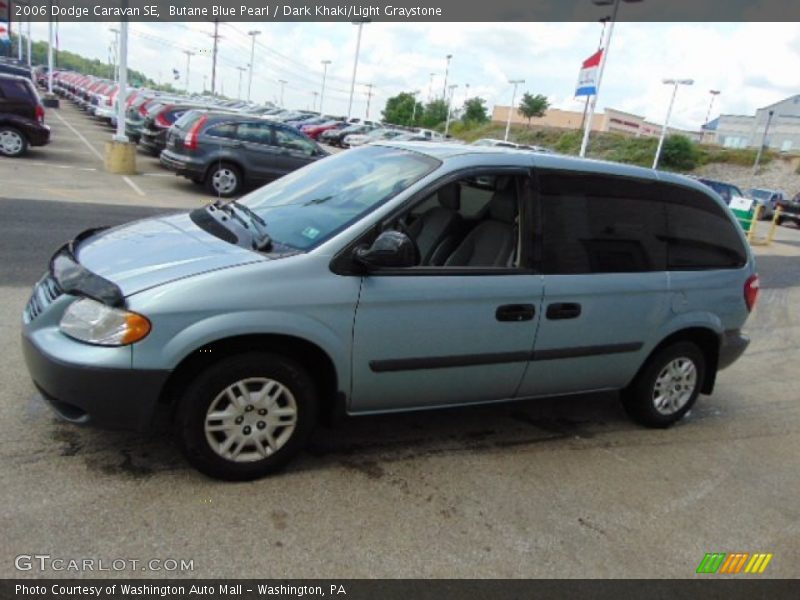 Butane Blue Pearl / Dark Khaki/Light Graystone 2006 Dodge Caravan SE