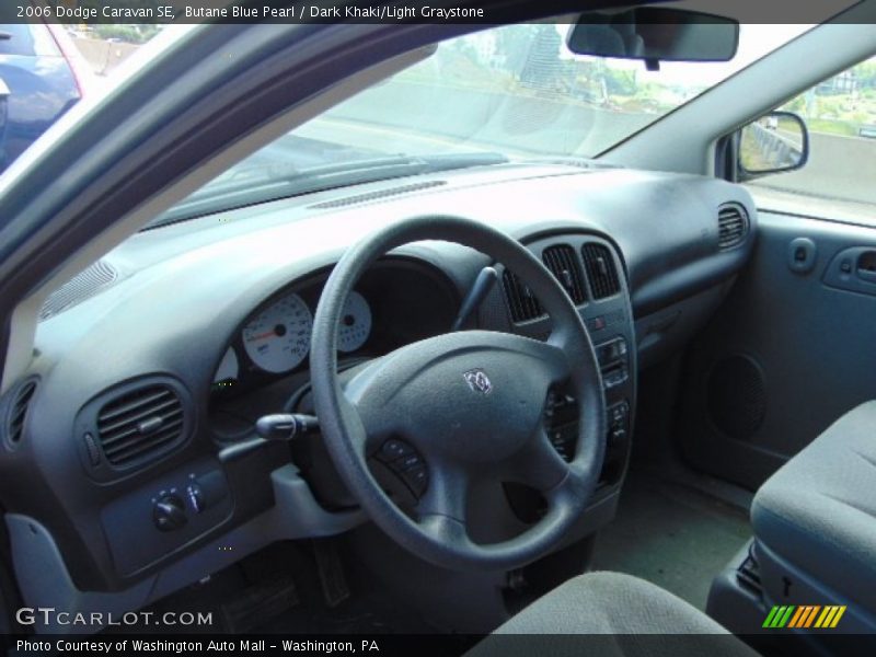 Butane Blue Pearl / Dark Khaki/Light Graystone 2006 Dodge Caravan SE