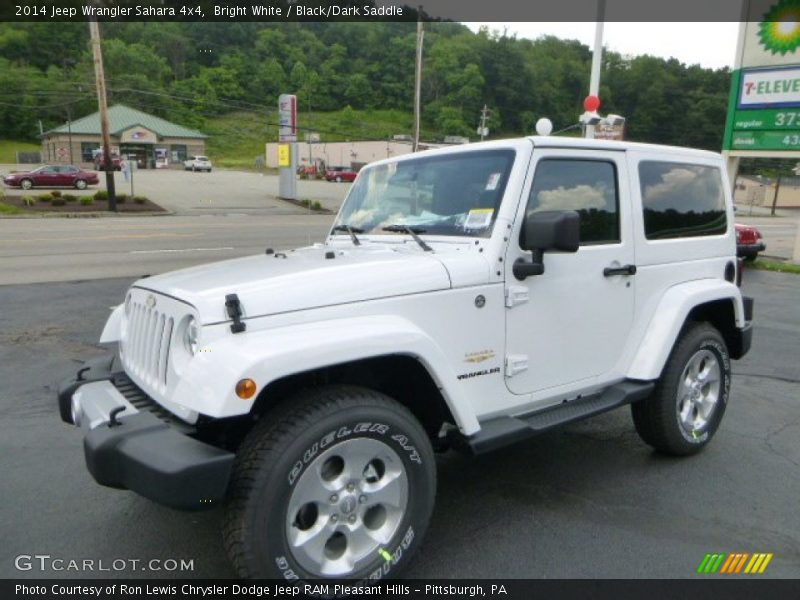 Bright White / Black/Dark Saddle 2014 Jeep Wrangler Sahara 4x4