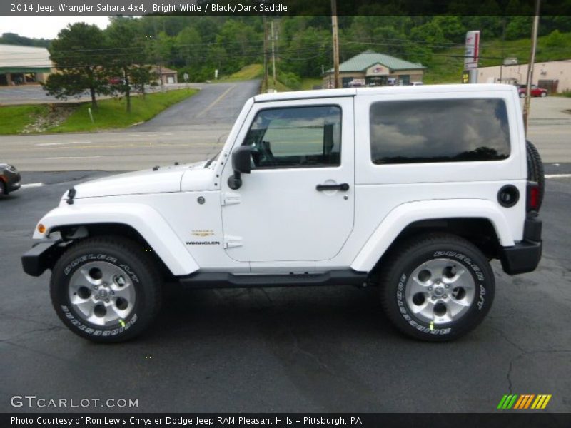 Bright White / Black/Dark Saddle 2014 Jeep Wrangler Sahara 4x4