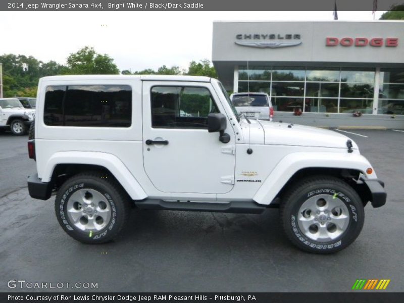 Bright White / Black/Dark Saddle 2014 Jeep Wrangler Sahara 4x4