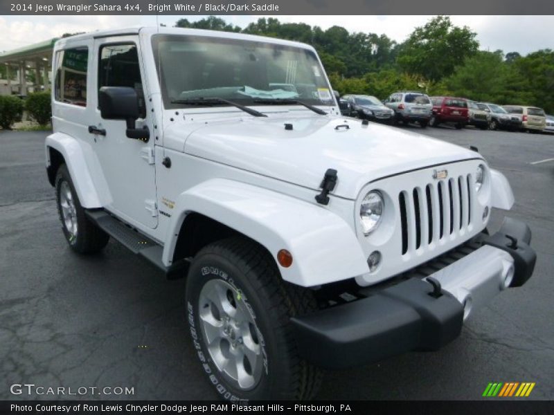Bright White / Black/Dark Saddle 2014 Jeep Wrangler Sahara 4x4