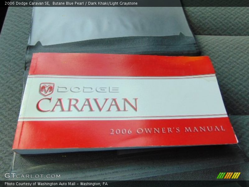 Butane Blue Pearl / Dark Khaki/Light Graystone 2006 Dodge Caravan SE