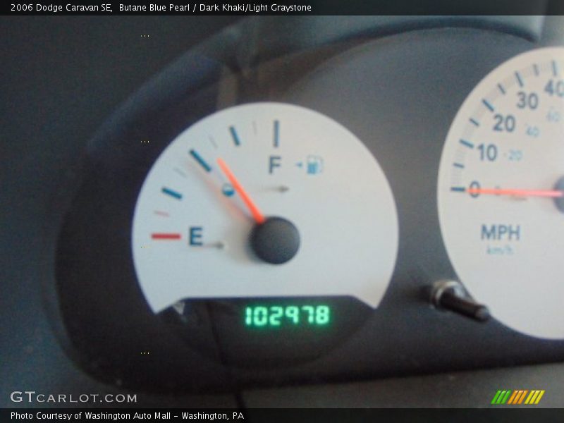 Butane Blue Pearl / Dark Khaki/Light Graystone 2006 Dodge Caravan SE