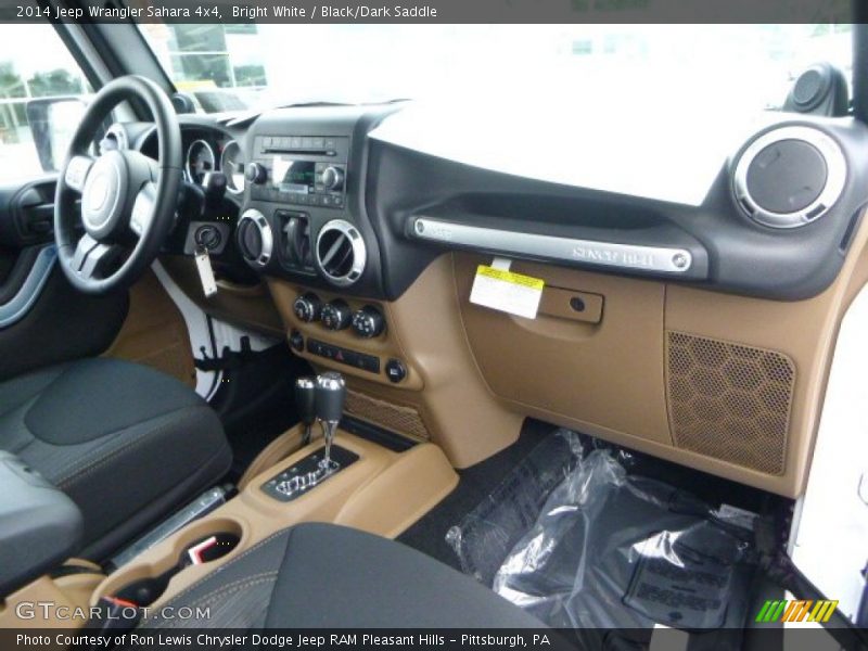 Bright White / Black/Dark Saddle 2014 Jeep Wrangler Sahara 4x4