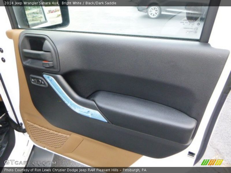 Bright White / Black/Dark Saddle 2014 Jeep Wrangler Sahara 4x4
