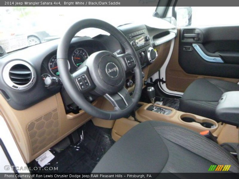 Bright White / Black/Dark Saddle 2014 Jeep Wrangler Sahara 4x4