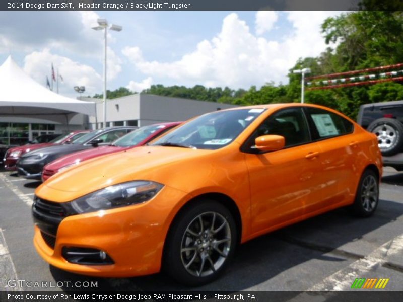 Header Orange / Black/Light Tungsten 2014 Dodge Dart SXT