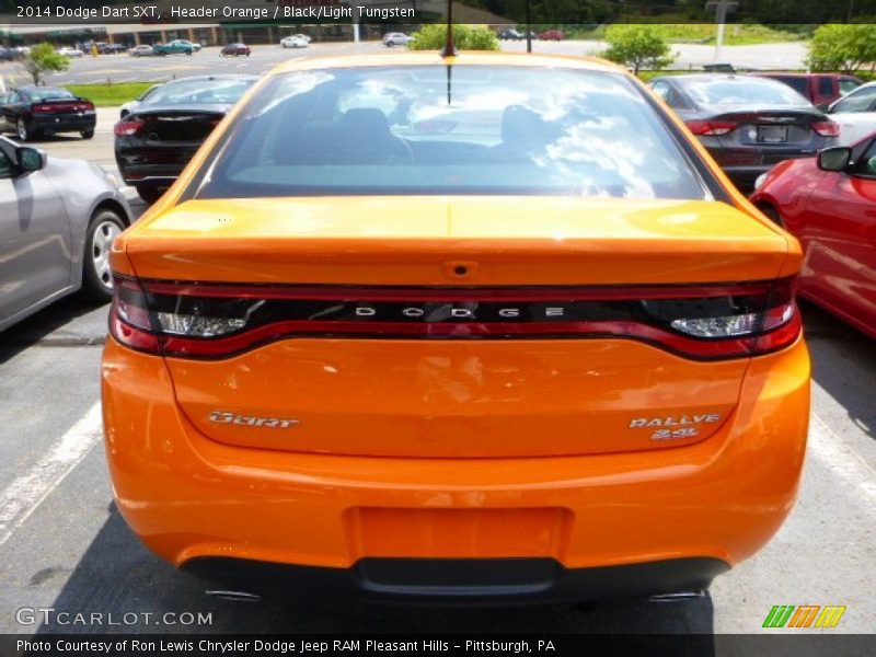 Header Orange / Black/Light Tungsten 2014 Dodge Dart SXT