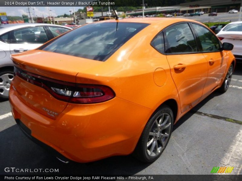 Header Orange / Black/Light Tungsten 2014 Dodge Dart SXT