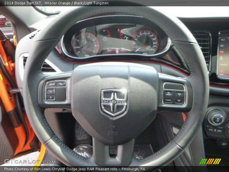 Header Orange / Black/Light Tungsten 2014 Dodge Dart SXT