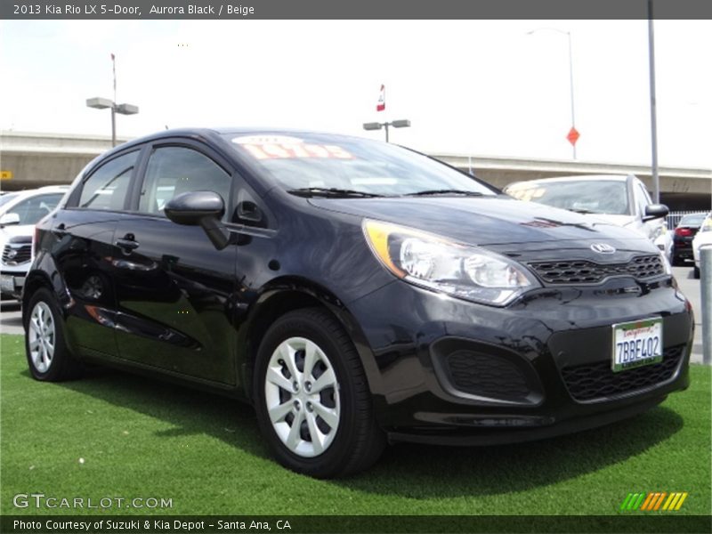 Aurora Black / Beige 2013 Kia Rio LX 5-Door