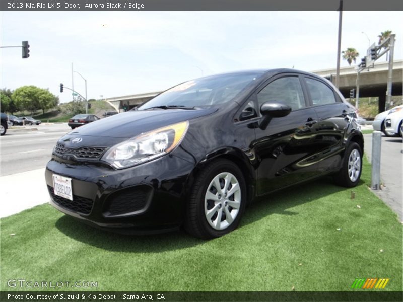 Aurora Black / Beige 2013 Kia Rio LX 5-Door