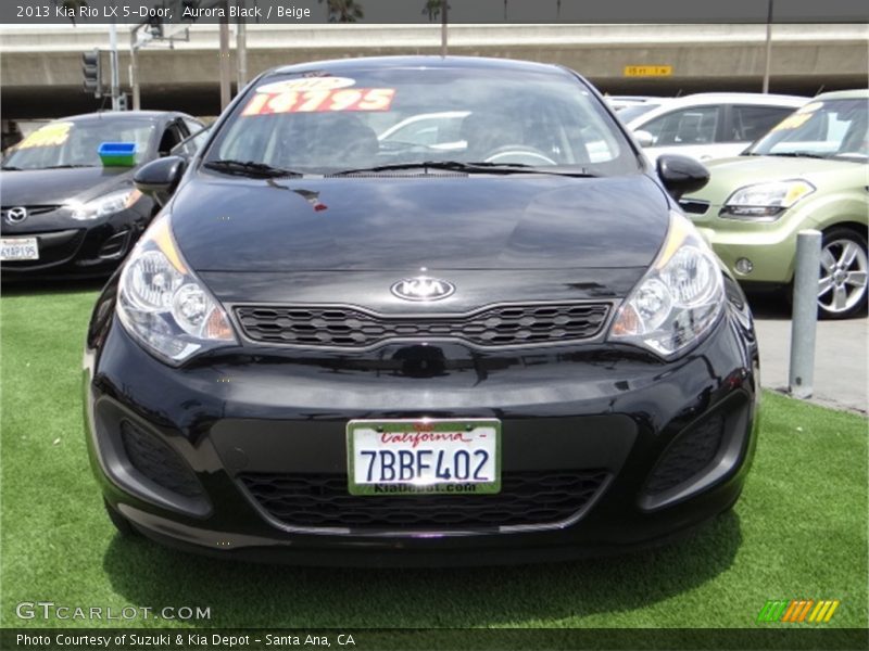 Aurora Black / Beige 2013 Kia Rio LX 5-Door