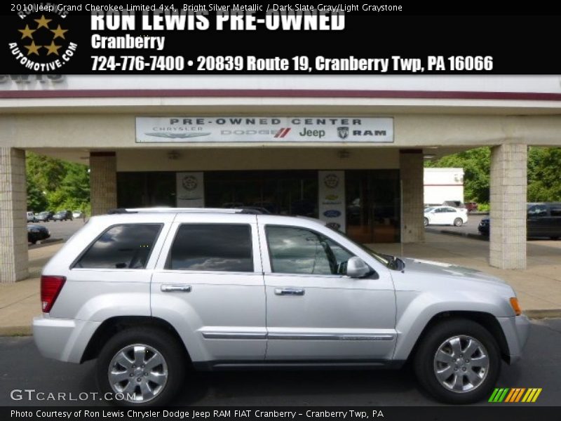 Bright Silver Metallic / Dark Slate Gray/Light Graystone 2010 Jeep Grand Cherokee Limited 4x4