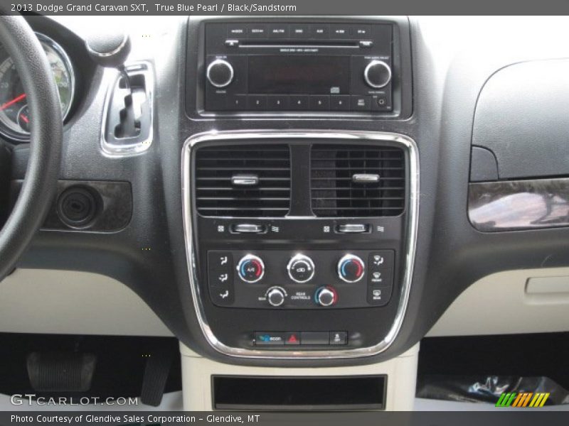 True Blue Pearl / Black/Sandstorm 2013 Dodge Grand Caravan SXT