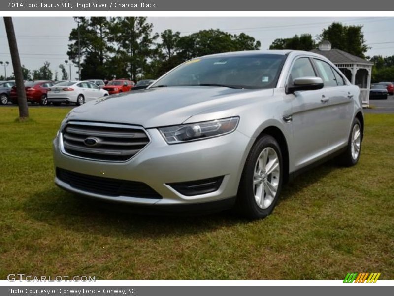 Ingot Silver / Charcoal Black 2014 Ford Taurus SEL