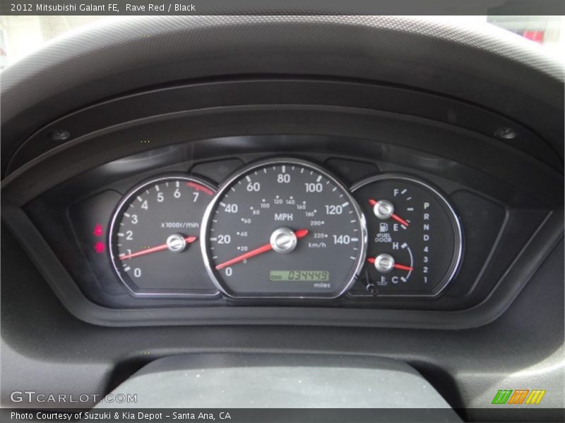 Rave Red / Black 2012 Mitsubishi Galant FE