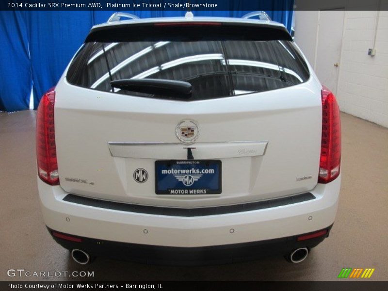 Platinum Ice Tricoat / Shale/Brownstone 2014 Cadillac SRX Premium AWD