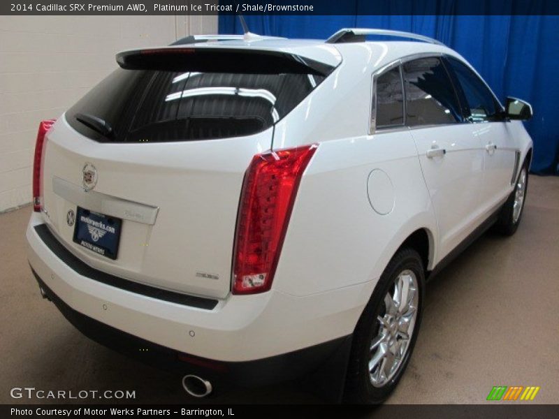 Platinum Ice Tricoat / Shale/Brownstone 2014 Cadillac SRX Premium AWD