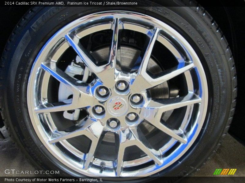 Platinum Ice Tricoat / Shale/Brownstone 2014 Cadillac SRX Premium AWD