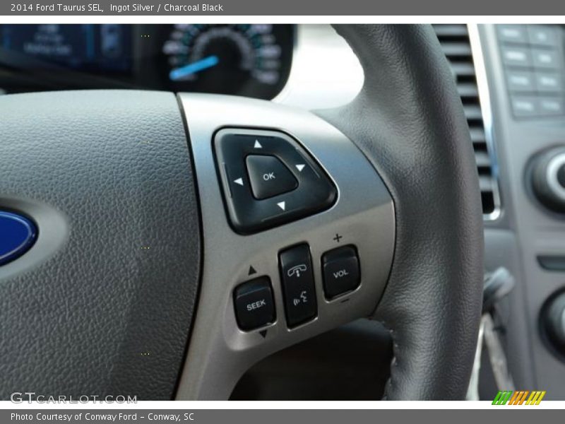 Ingot Silver / Charcoal Black 2014 Ford Taurus SEL
