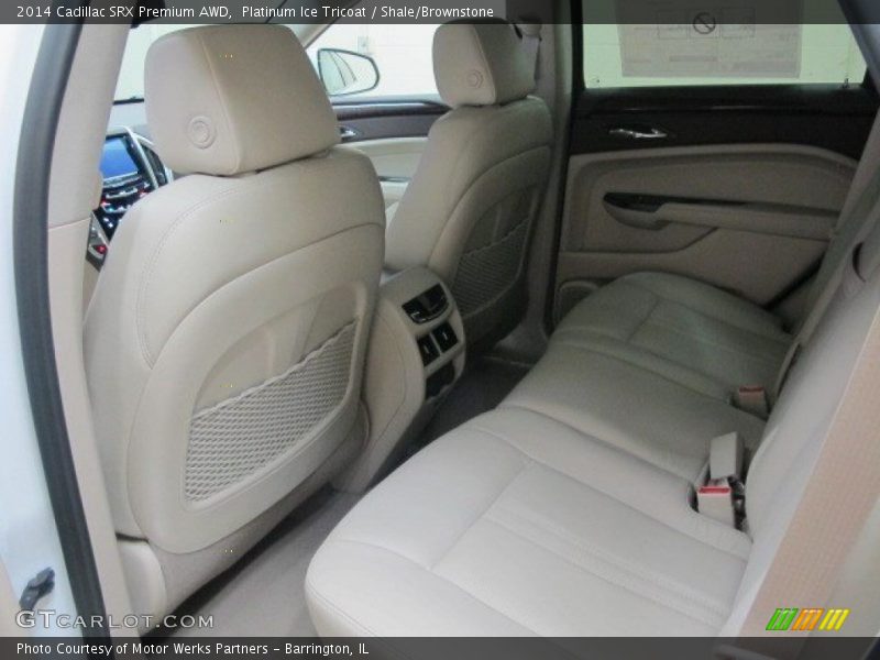 Platinum Ice Tricoat / Shale/Brownstone 2014 Cadillac SRX Premium AWD