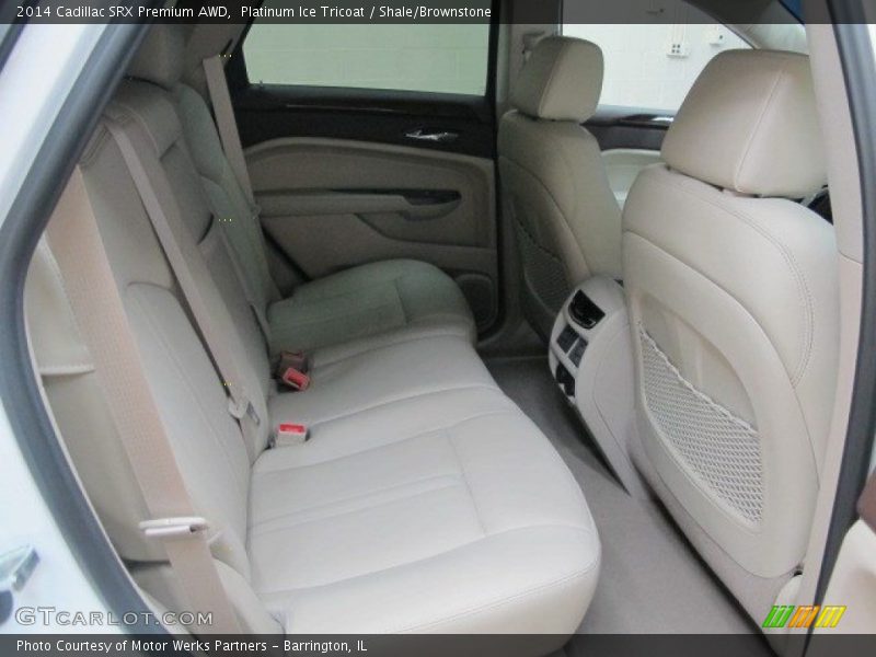 Platinum Ice Tricoat / Shale/Brownstone 2014 Cadillac SRX Premium AWD