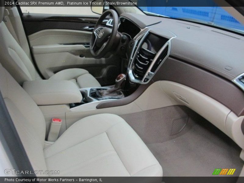 Platinum Ice Tricoat / Shale/Brownstone 2014 Cadillac SRX Premium AWD