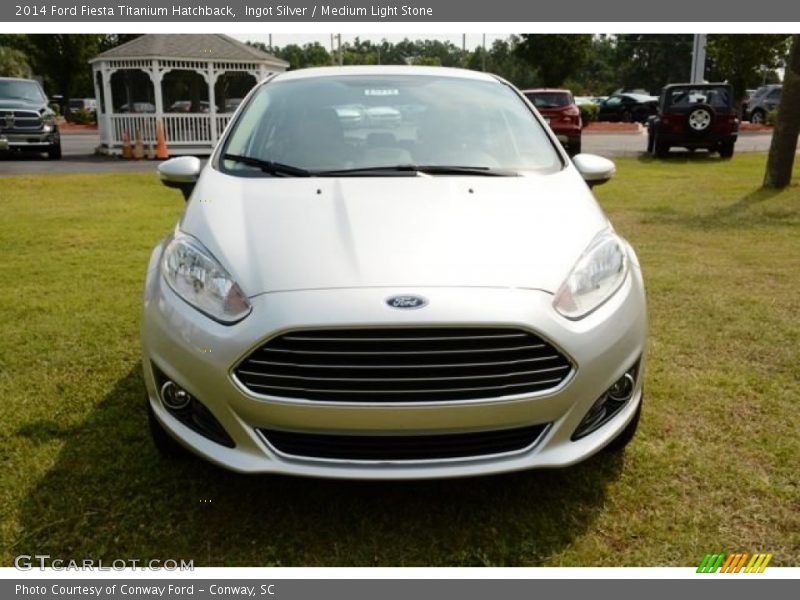 Ingot Silver / Medium Light Stone 2014 Ford Fiesta Titanium Hatchback