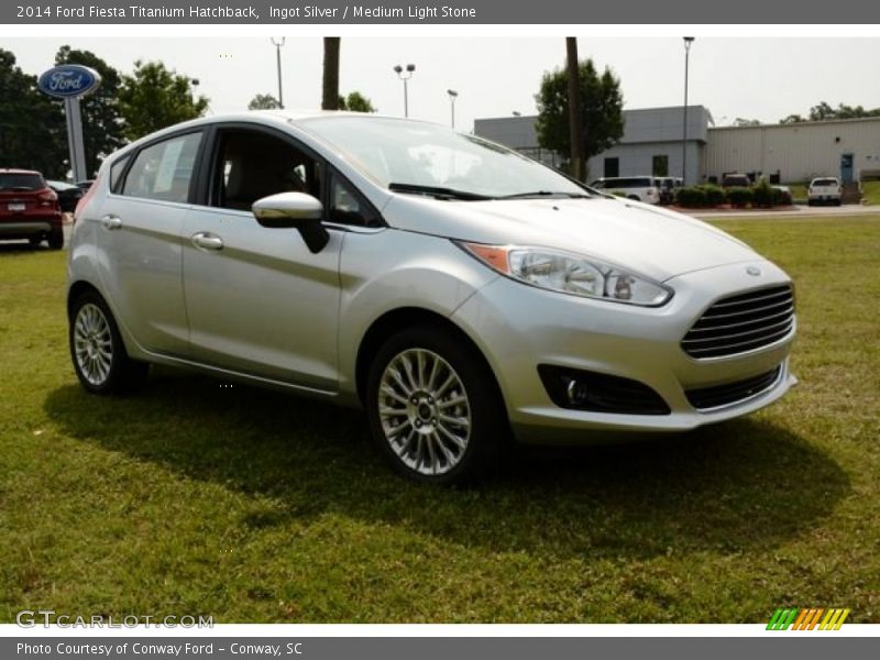 Ingot Silver / Medium Light Stone 2014 Ford Fiesta Titanium Hatchback