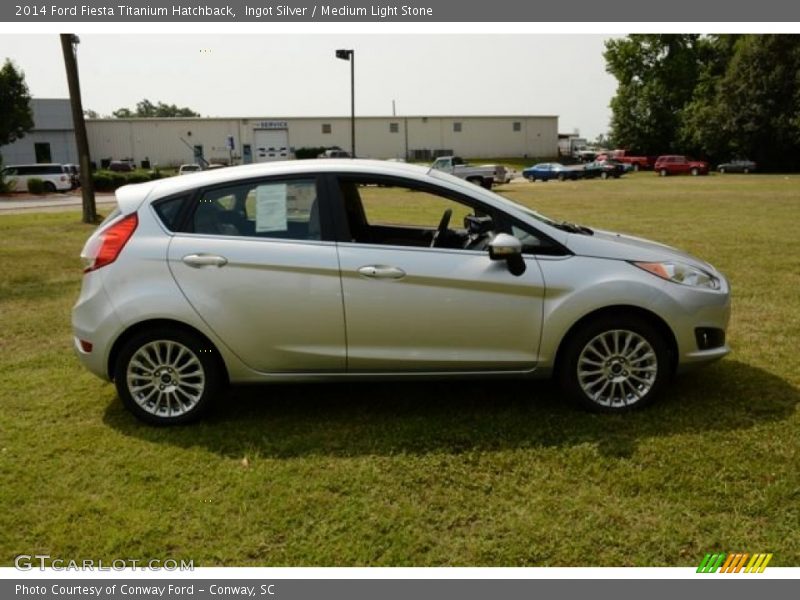 Ingot Silver / Medium Light Stone 2014 Ford Fiesta Titanium Hatchback