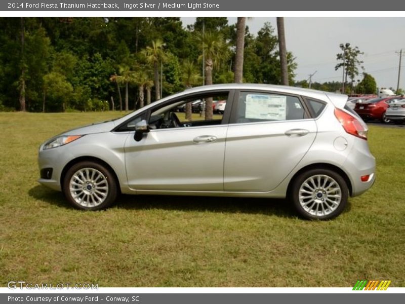 Ingot Silver / Medium Light Stone 2014 Ford Fiesta Titanium Hatchback