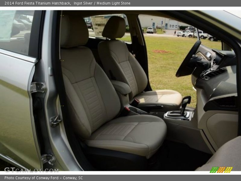 Ingot Silver / Medium Light Stone 2014 Ford Fiesta Titanium Hatchback