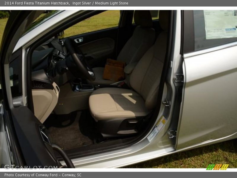 Ingot Silver / Medium Light Stone 2014 Ford Fiesta Titanium Hatchback