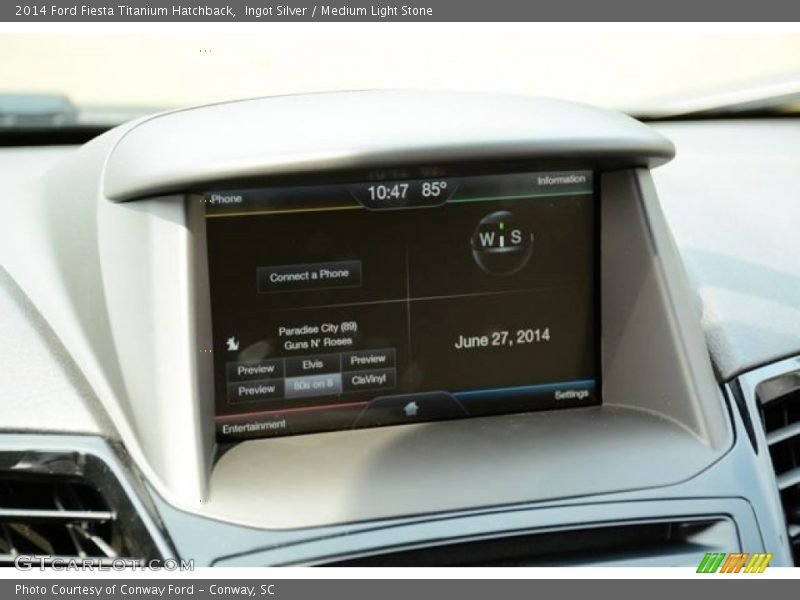 Ingot Silver / Medium Light Stone 2014 Ford Fiesta Titanium Hatchback