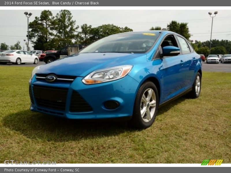 Blue Candy / Charcoal Black 2014 Ford Focus SE Sedan