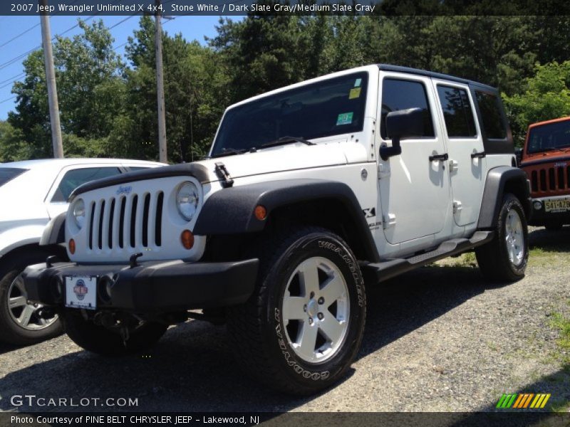 Stone White / Dark Slate Gray/Medium Slate Gray 2007 Jeep Wrangler Unlimited X 4x4