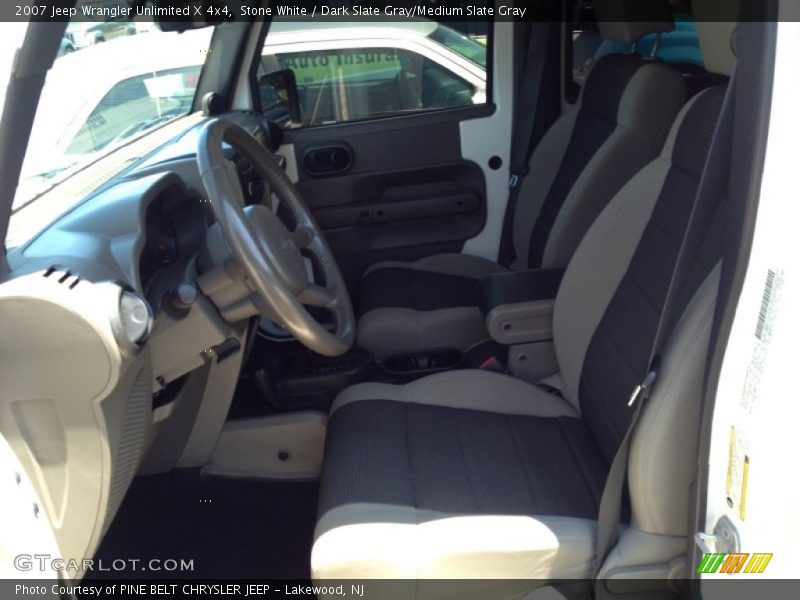 Stone White / Dark Slate Gray/Medium Slate Gray 2007 Jeep Wrangler Unlimited X 4x4