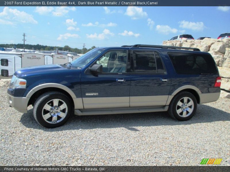 Dark Blue Pearl Metallic / Charcoal Black/Camel 2007 Ford Expedition EL Eddie Bauer 4x4