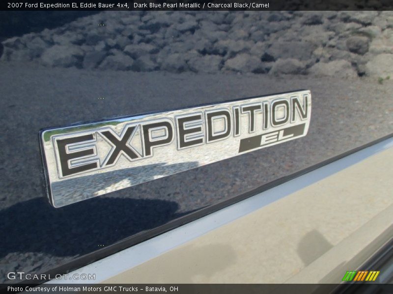 Dark Blue Pearl Metallic / Charcoal Black/Camel 2007 Ford Expedition EL Eddie Bauer 4x4