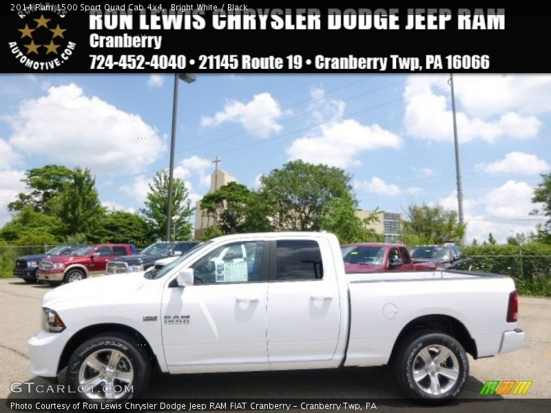 Bright White / Black 2014 Ram 1500 Sport Quad Cab 4x4