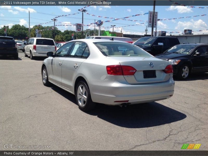White Gold Metallic / Cornsilk Beige 2011 Volkswagen Jetta TDI Sedan
