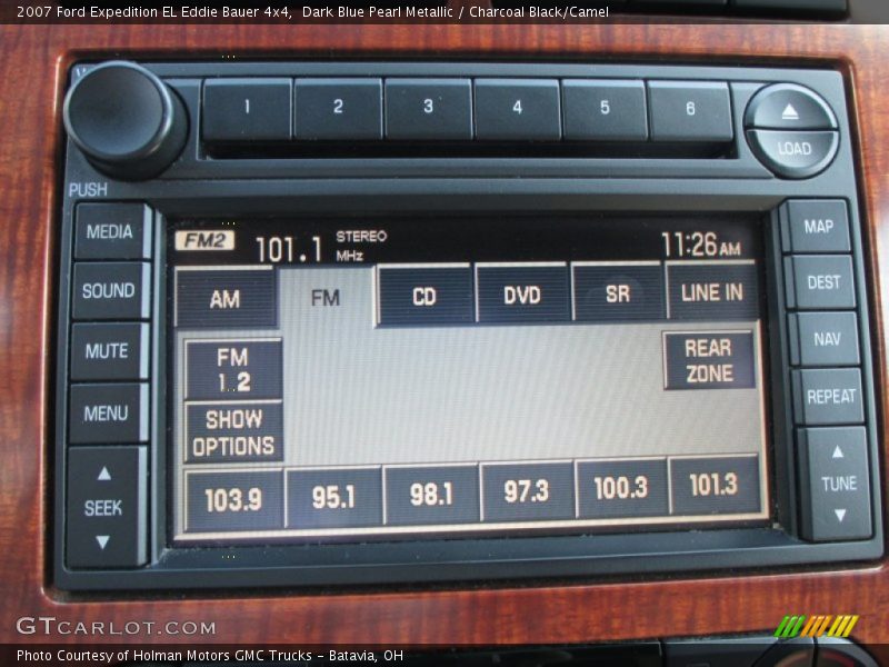 Dark Blue Pearl Metallic / Charcoal Black/Camel 2007 Ford Expedition EL Eddie Bauer 4x4