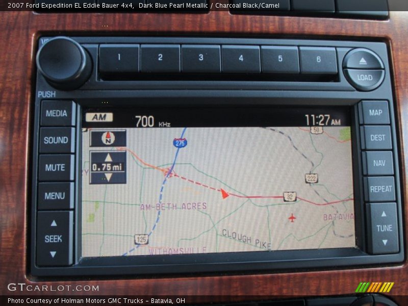Dark Blue Pearl Metallic / Charcoal Black/Camel 2007 Ford Expedition EL Eddie Bauer 4x4