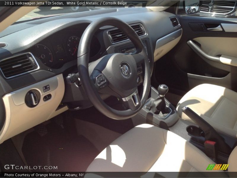 White Gold Metallic / Cornsilk Beige 2011 Volkswagen Jetta TDI Sedan